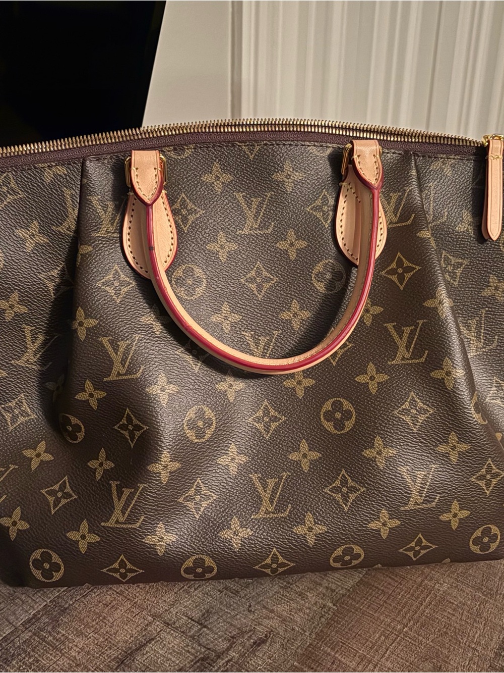 Louis Vuitton Brown Monogram Canvas Satchel with Natural Trim - Picture 2 of 7